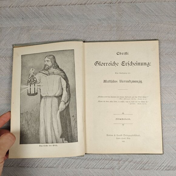 Antique German Book Christ's Glorious Appearance Christian Prophecy Illustrated - Picture 3 of 5